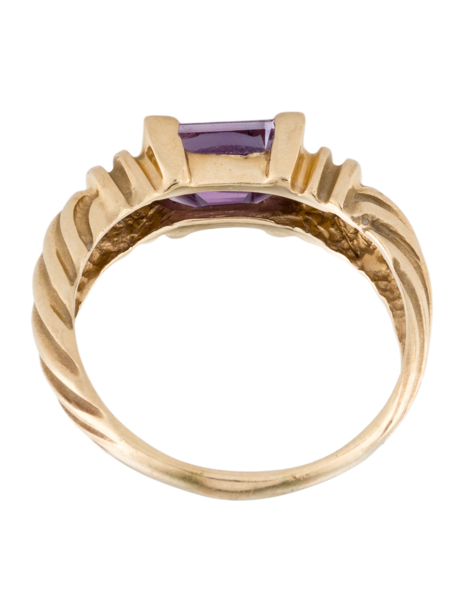 Ring 14K 1.26ct Amethyst Cocktail Ring